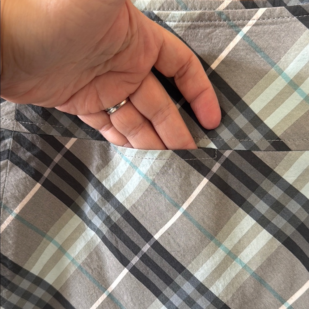 Burberry Blue and Black Knee-Length Pencil Skirt - Picture 4 of 9